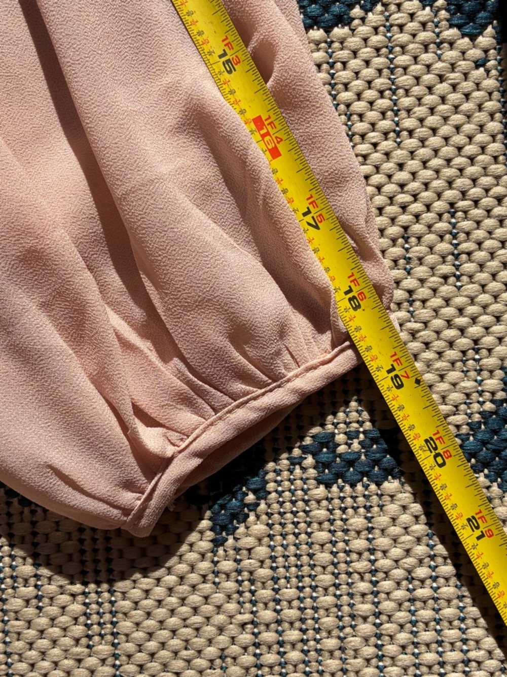 Lulu's Cold Shoulder V-Neck "Shifting Dears" Mini Dress in Pale Peach / Blush - Picture 10 of 11
